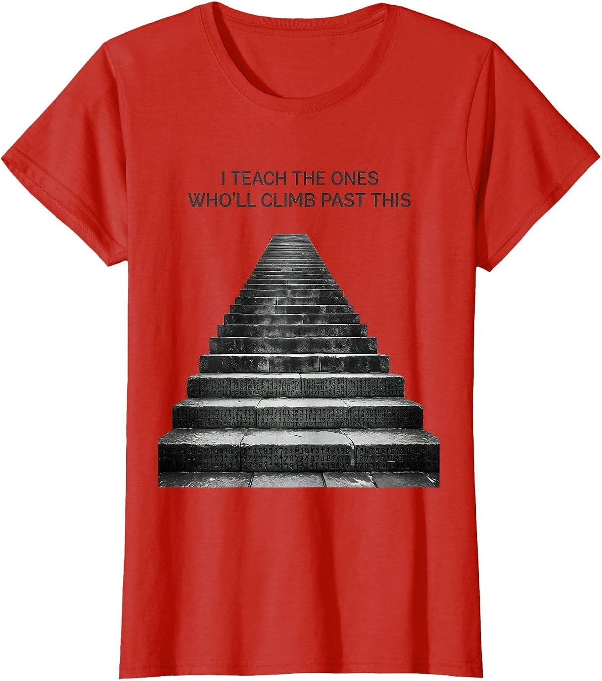 I Teach The Ones Who'll Climb Past This History Teacher T-Shirt - Red