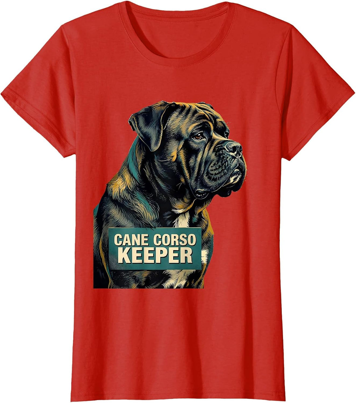 Cane Corso Keeper Midcentury Modern Dog Lover Pride T-Shirt - Red