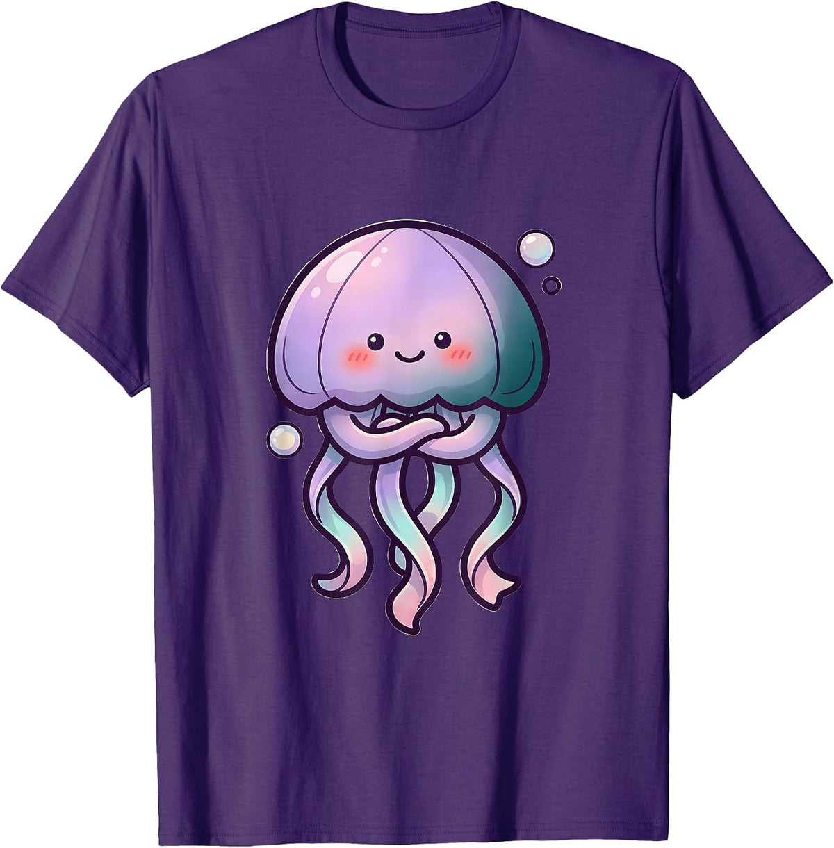 Cute Kawaii Jellyfish Pastel Sea Creature T-Shirt - Purple