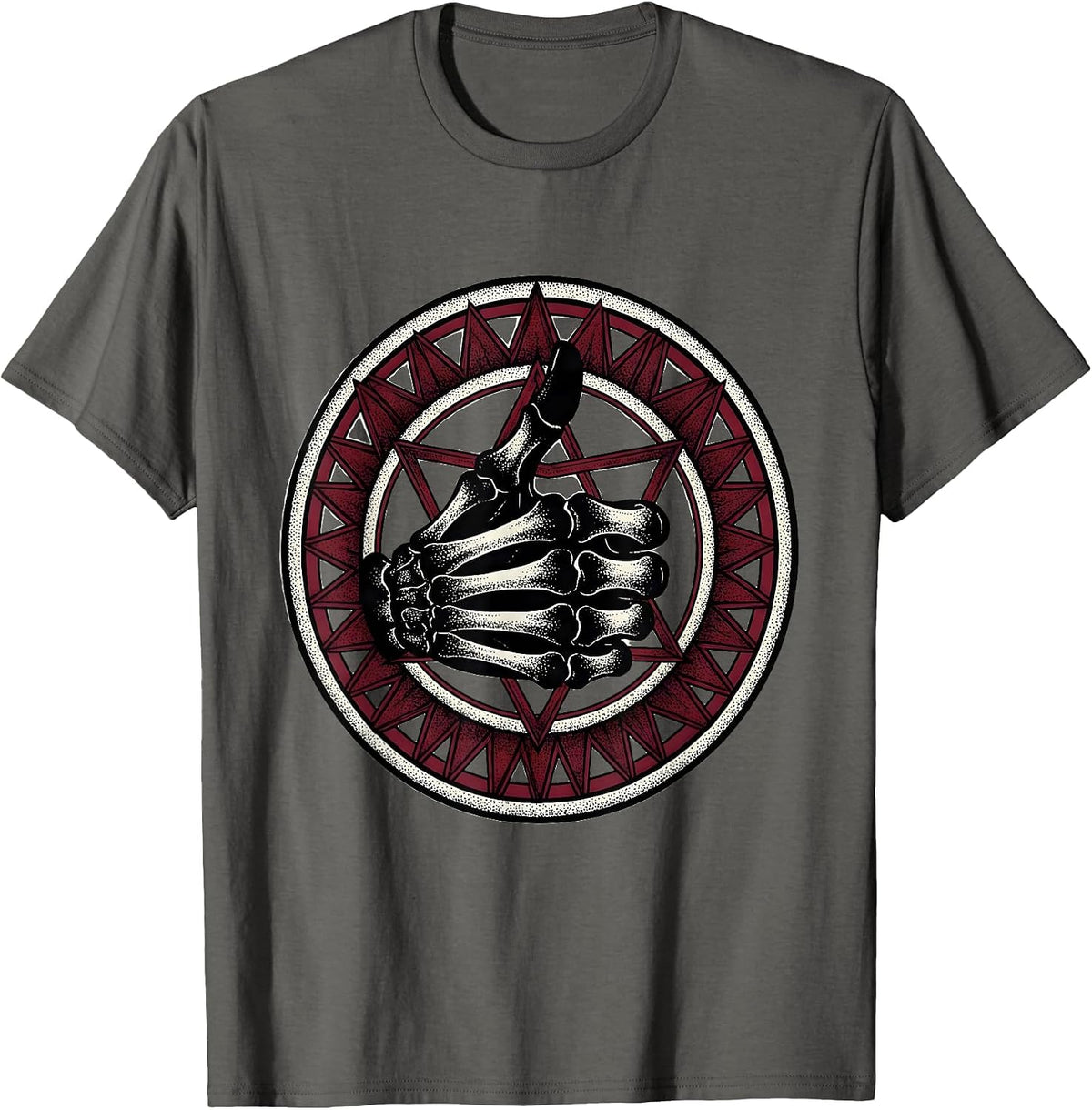 Men's Skeleton Hand Thumbs Up Radiology Graphic T-Shirt - Asphalt Grey