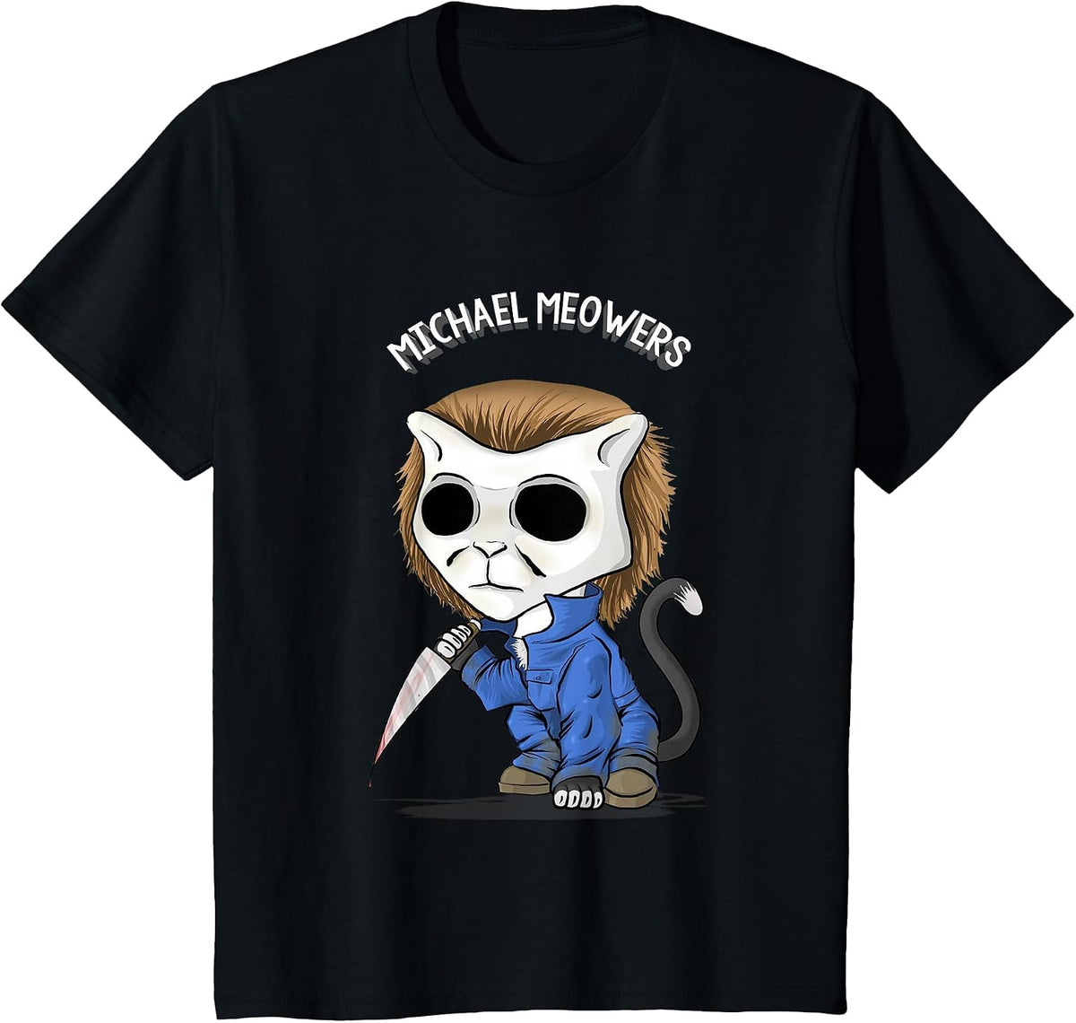 Michael Meowers/Halloween Cat T-Shirt - Black