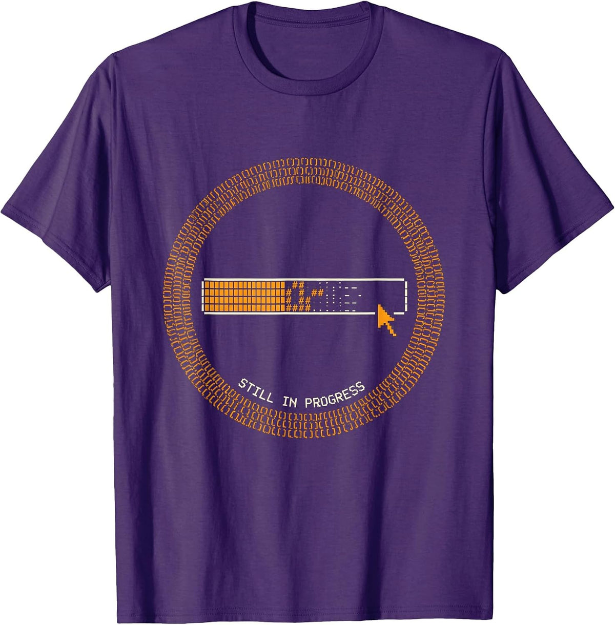 Still In Progress Growth Mindset Design T-Shirt - Purple