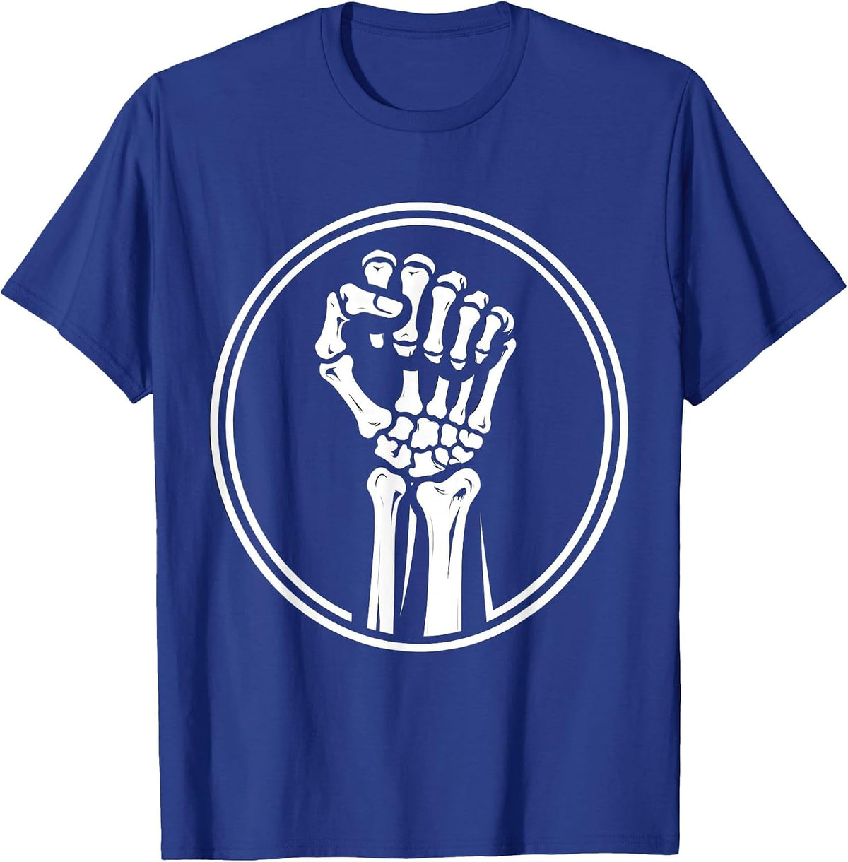 Radiology X-Ray Raised Fist Triumph Illustration T-Shirt - Royal Blue
