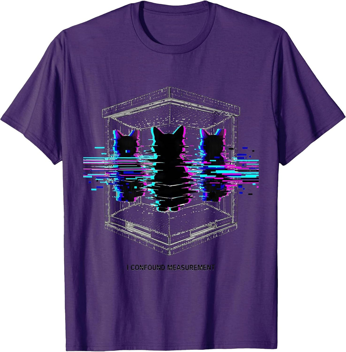 I Confound Measurement Glitch Quantum Physics Humor T-Shirt - Purple
