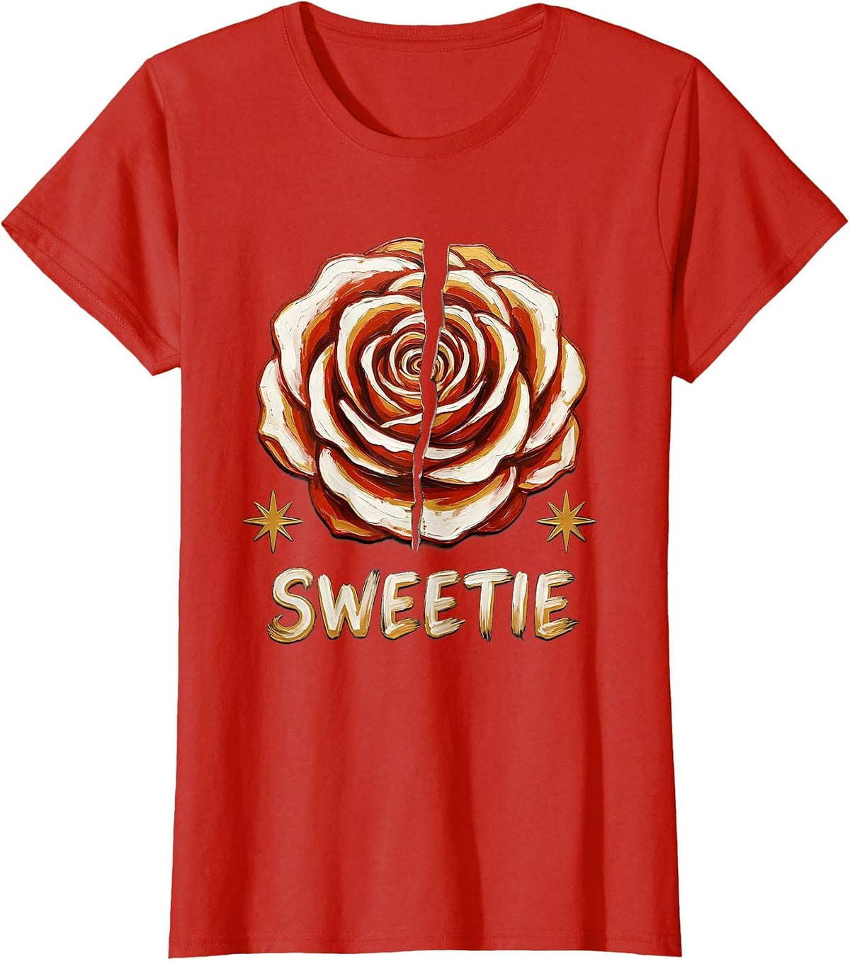 Women's SWEETlE Sign Painter Showcard Graphic Tee Matching Pair T-Shirt - Red