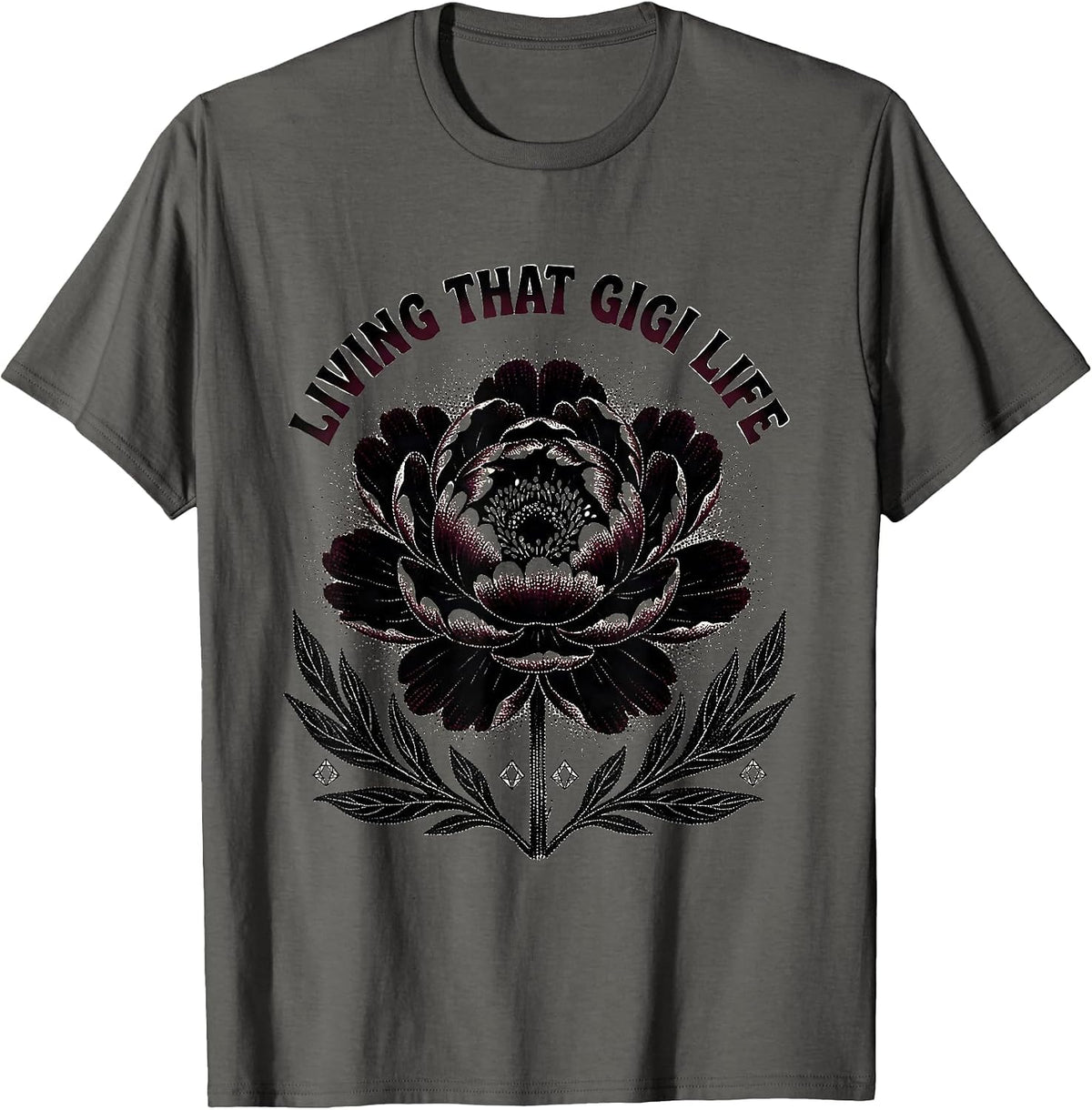 Men's Living That Gigi Life Grandma Design T-Shirt - Asphalt Grey