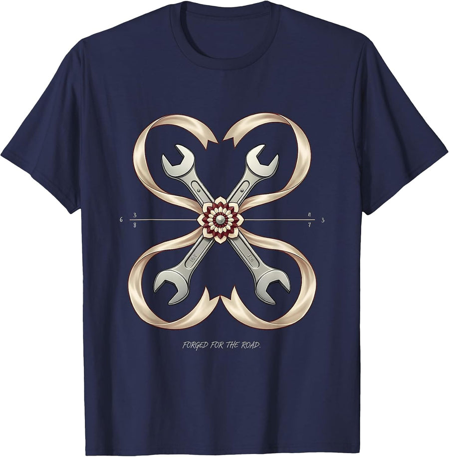 Valley Forge Automotive Forged for the Road Design T-Shirt - Navy Blue