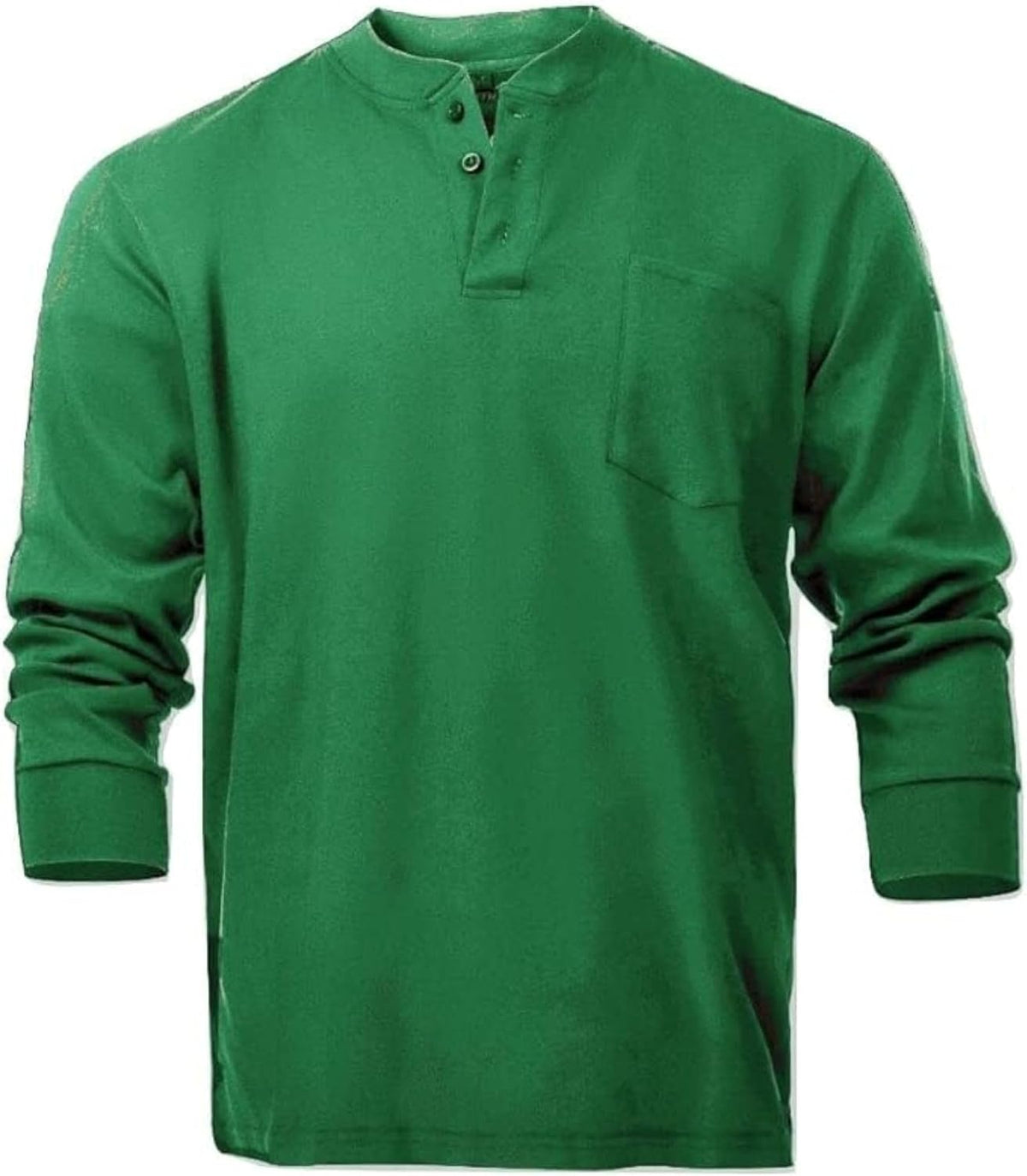 Flame Resistant FR Henley Style T-Shirts - Bottle Green