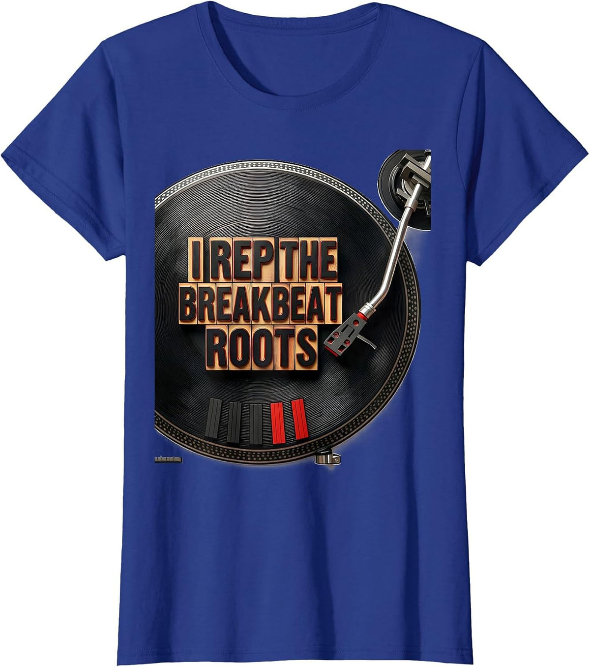 Women's I Rep The Breakbeat Roots Urban Nostalgic Hip Hop Rap T-Shirt - Royal Blue
