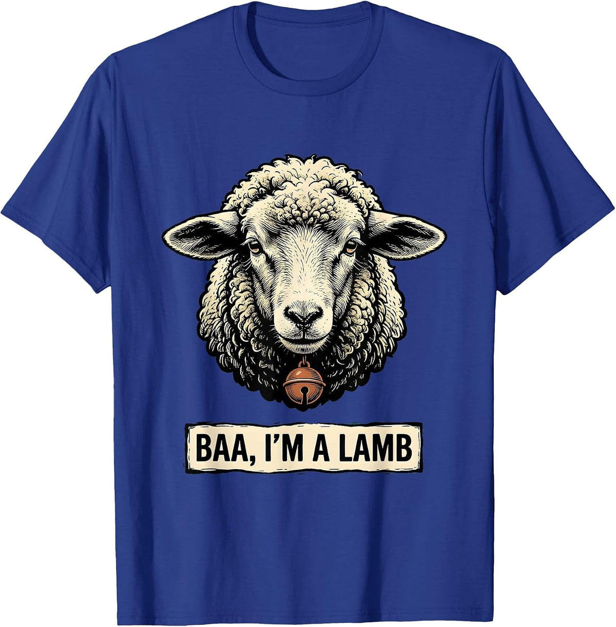 Baa I'm a Lamb Funny Sheep Costume Farm Animal Humor T-Shirt - Royal Blue