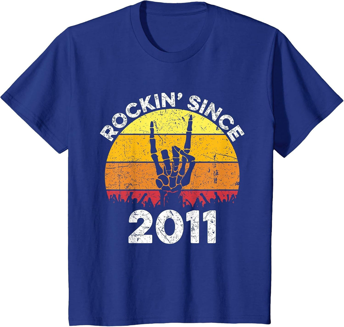 Rockin Since 2011 10 Years Old 10th Birthday Rock and Roll T-Shirt - Royal Blue