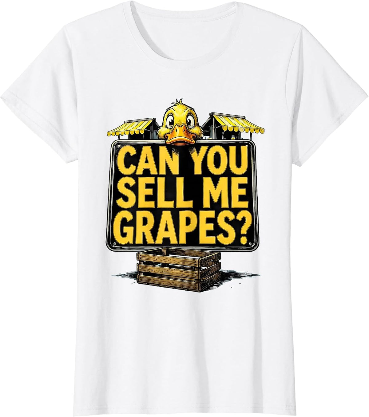 Can You Sell Me Grapes? Funny Duck Song Meme Humor Kids T-Shirt - White