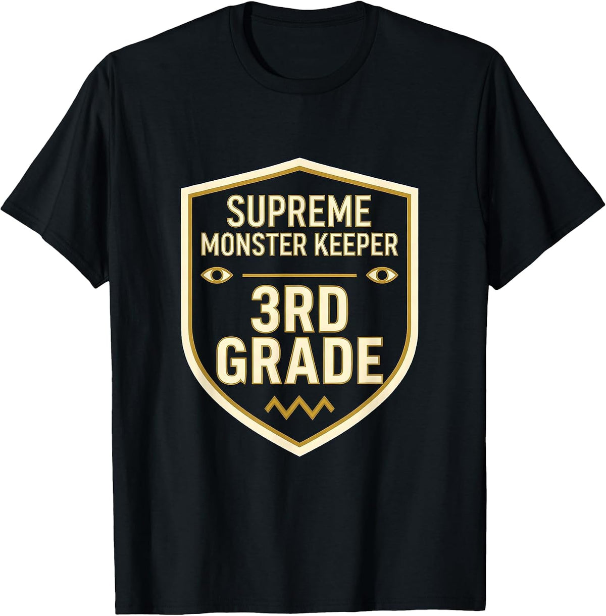 Men's Supreme Monster Keeper 3rd Grade Teacher Halloween Humor T-Shirt - Black
