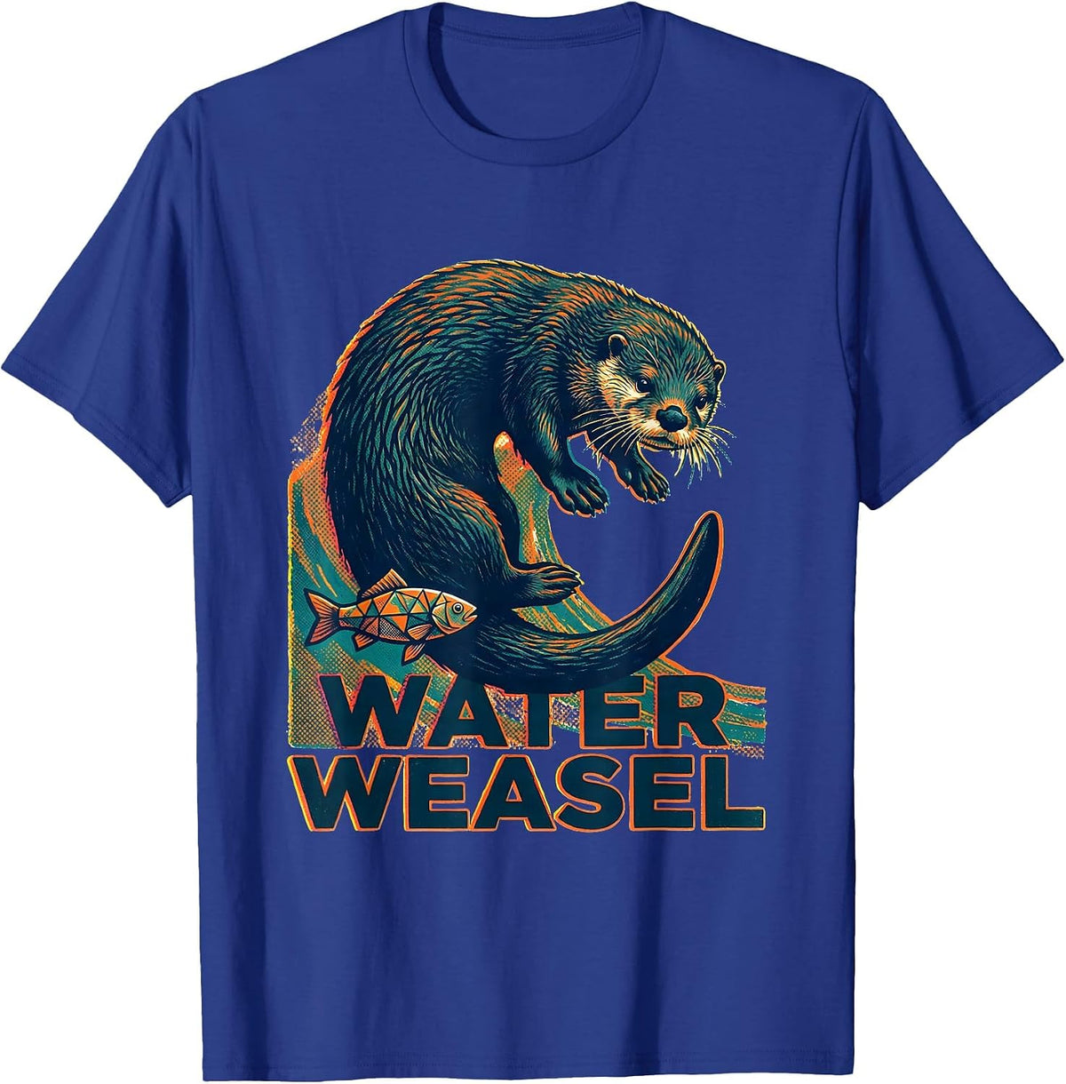 Water Weasel Funny Animal Meme Animal Lover Humor T-Shirt - Royal Blue