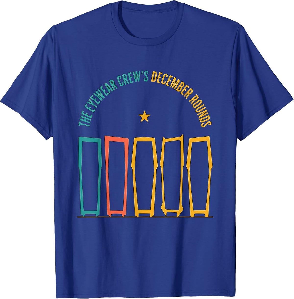 Men's The Eyewear Crew's December Rounds Funny Optometrist T-Shirt - Royal Blue