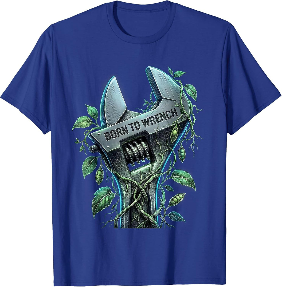 Men's Born to Wrench Valley Forge Automotive Design T-Shirt - Royal Blue
