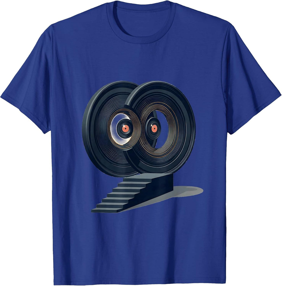 Phoropter Portal Editorial Conceptual Optometry Humor T-Shirt - Royal Blue