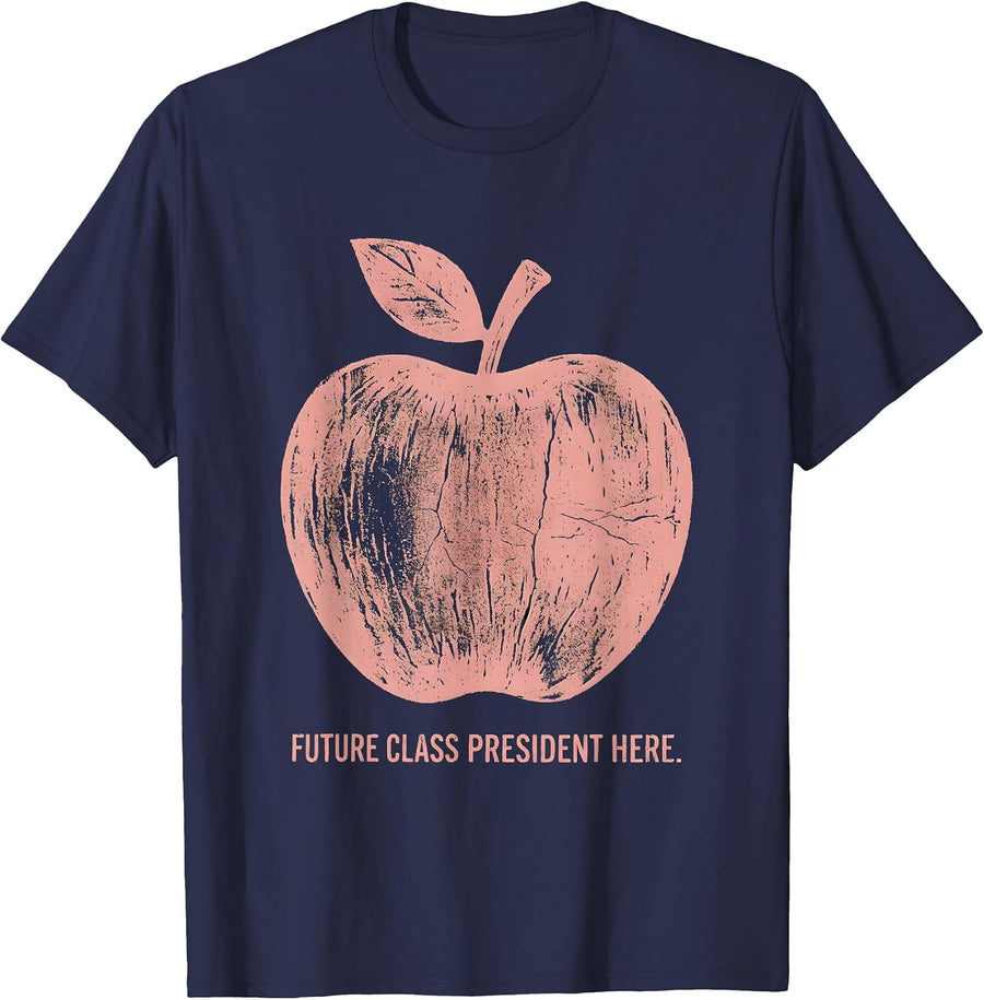 Future Class President First Day of Preschool T-Shirt - Navy Blue