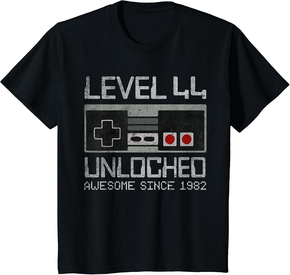 Level 44 Unlocked 44th Birthday 44 Year Old Video Gamer Men T-Shirt - Black