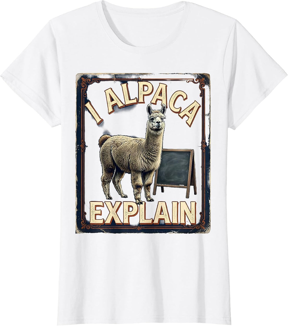 I Alpaca Explain Vintage Funny Llama Alpaca Lover Gift T-Shirt - White