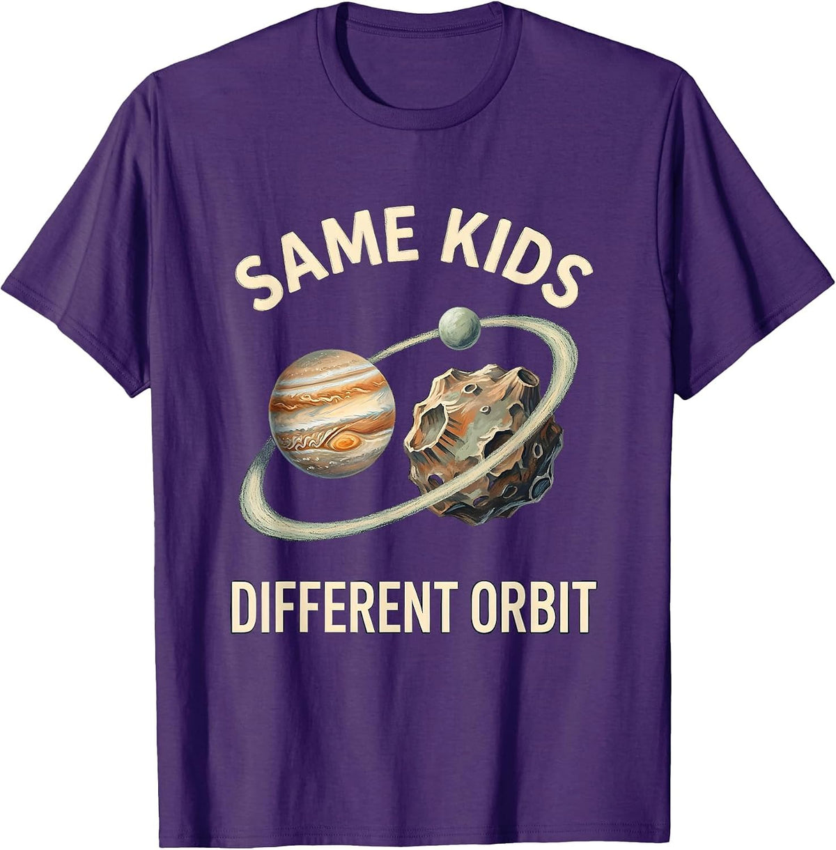 Men's Same Kids Different Orbit Storybook Neurodiverse Universe T-Shirt - Purple