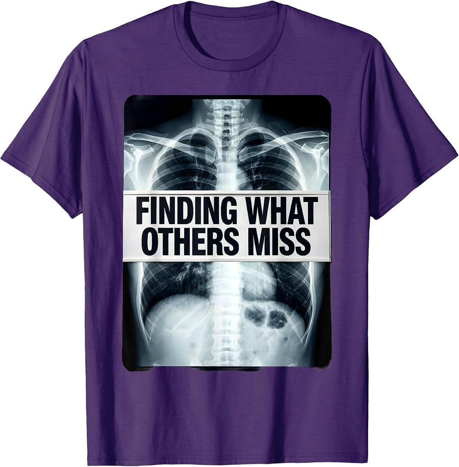 Men's Finding What Others Miss Radiology Design T-Shirt - Purple