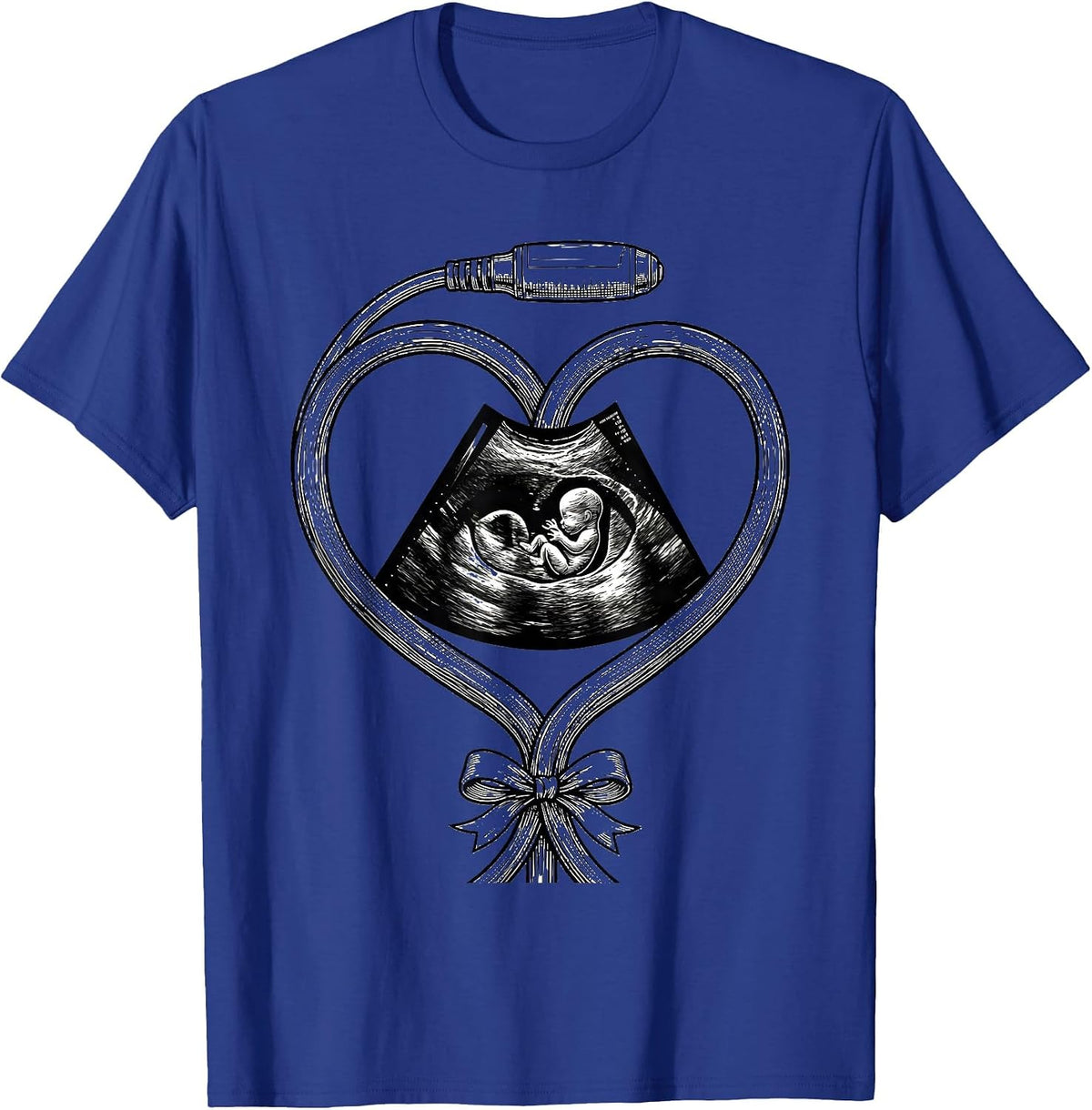 Men's Ultrasound Heart Sonographer Valentine Candy Humor T-Shirt - Royal Blue