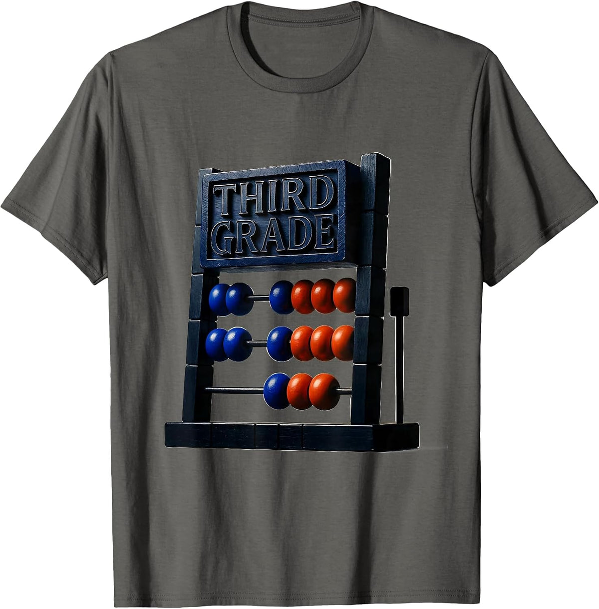 Men's Third Grade Retro Teacher Student Back To School T-Shirt - Asphalt Grey