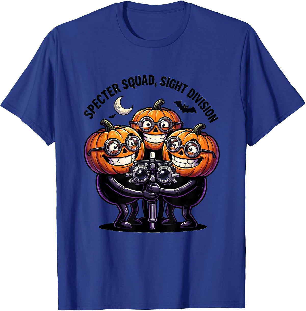 Specter Squad Sight Division Cartoon Halloween Optometrist T-Shirt - Royal Blue
