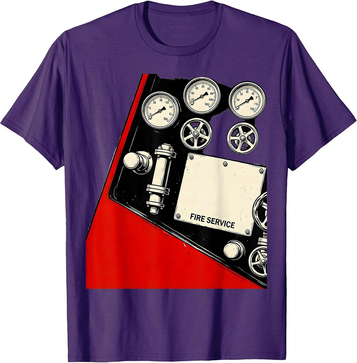 Men's Fire Service Constructivist Firefighter Humor Fireman Pride T-Shirt - Purple
