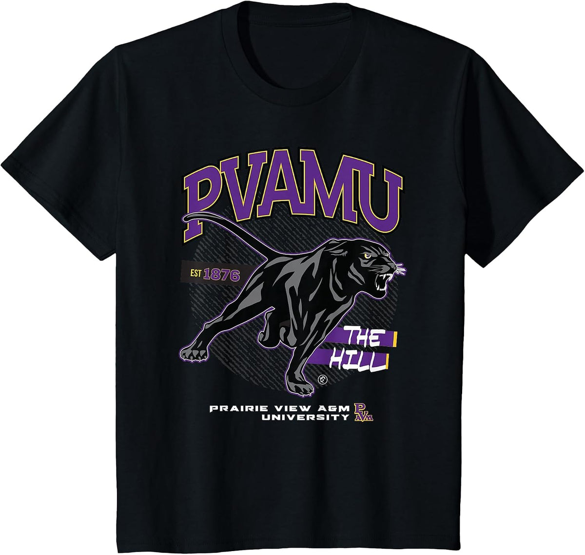 Prairie View A&M University - HBCU - The Hill - PVAMU T-Shirt - Black
