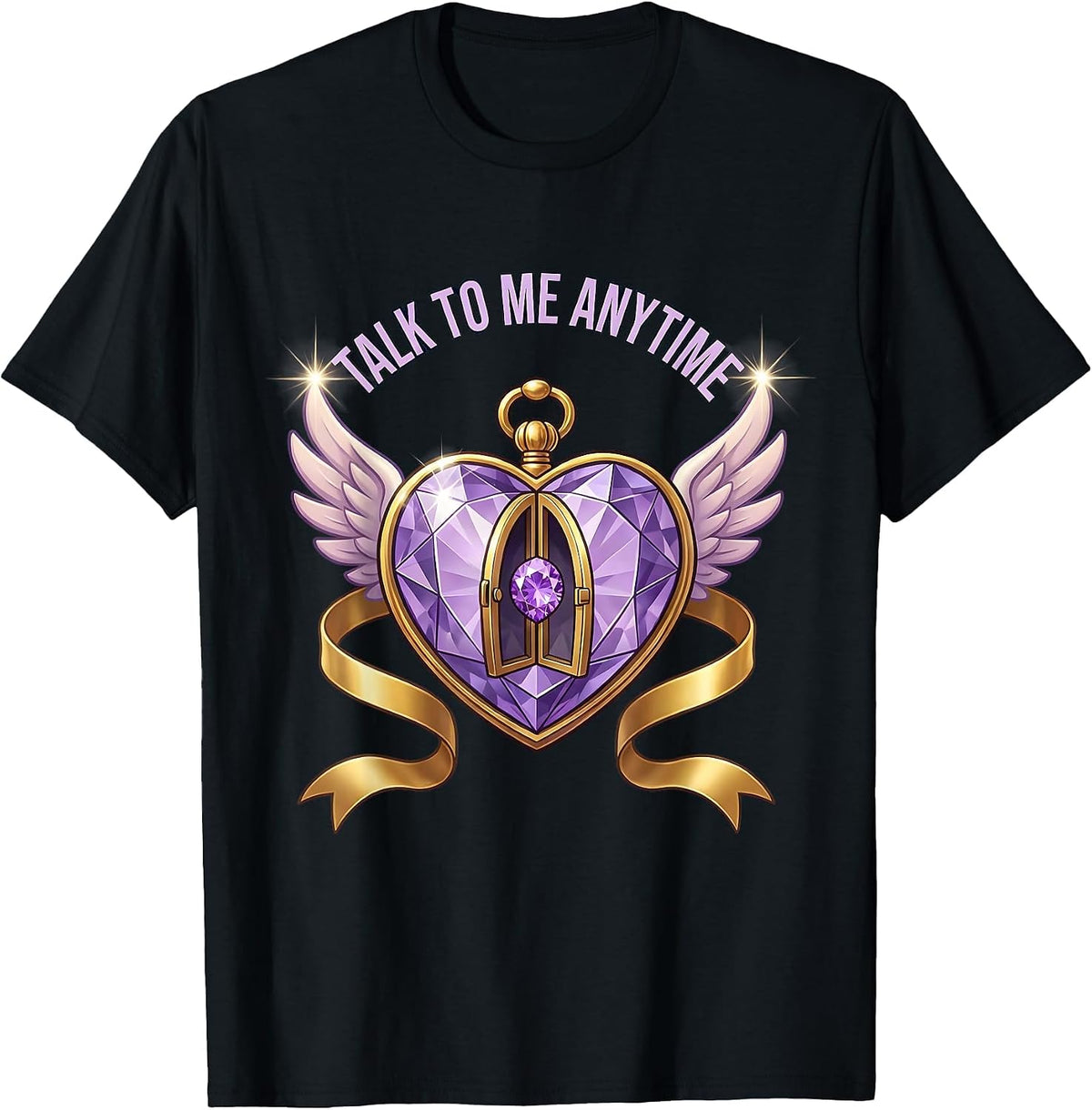Men's Talk To Me Anytime School Counselor Design T-Shirt - Black