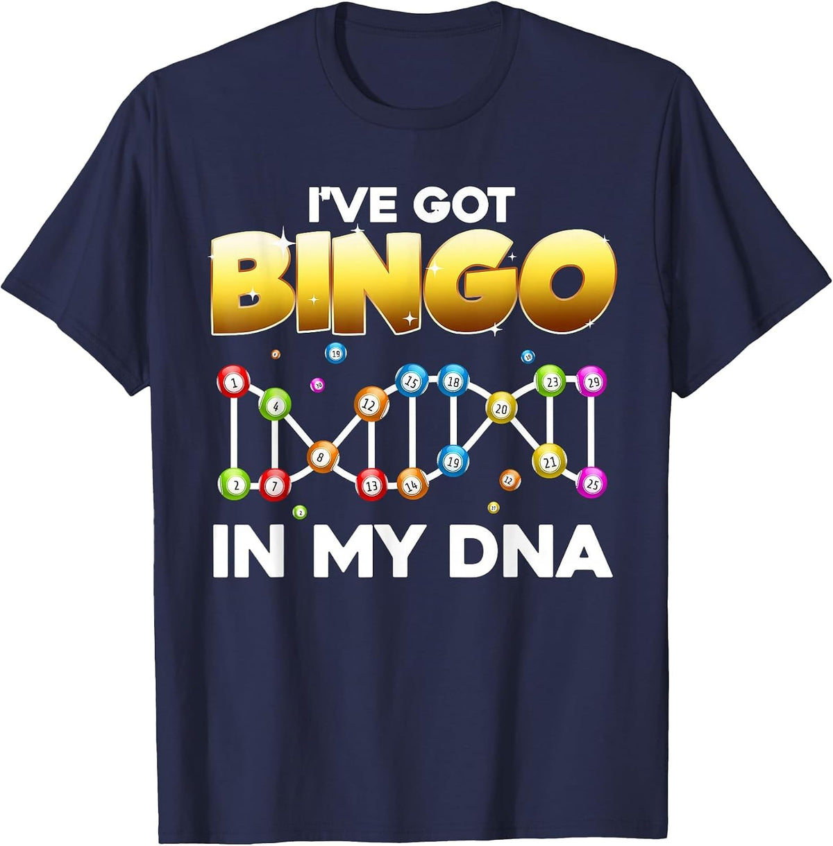 Best Bingo Design for Men Women Gambling Game Bingo Lovers T-Shirt - Navy Blue