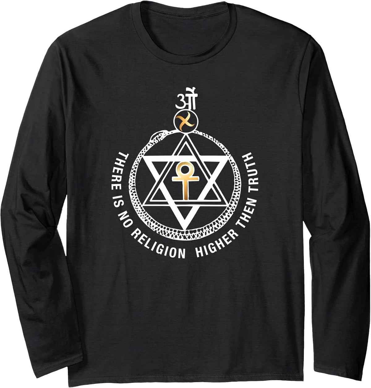 Theosophical Society Seal ~ Theosophy Society Long Sleeve T-Shirt - Adult Unisex Black