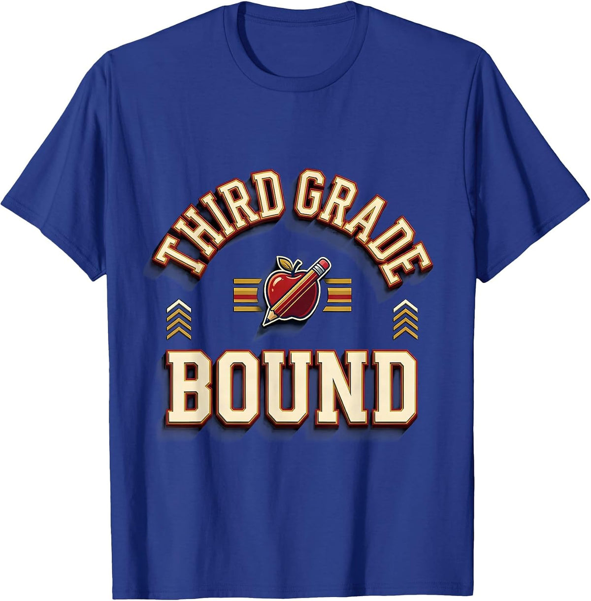 Men's Third Grade Bound Sports Third Grade Back To School Teacher T-Shirt - Royal Blue