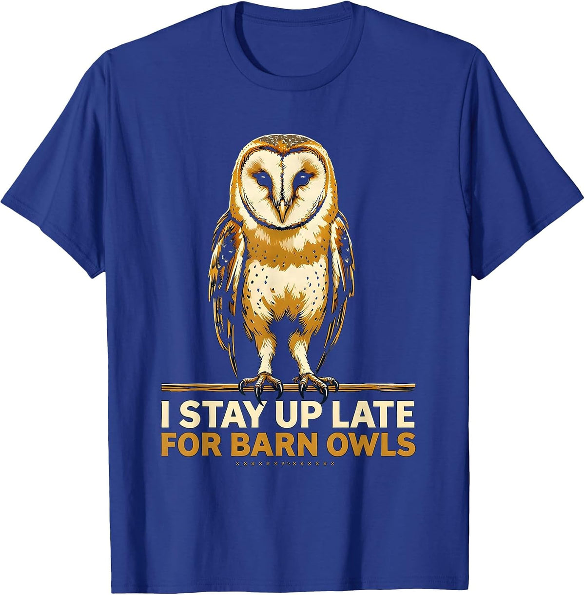 I Stay Up Late For Barn Owls Funny Bird Lover Humor T-Shirt - Royal Blue