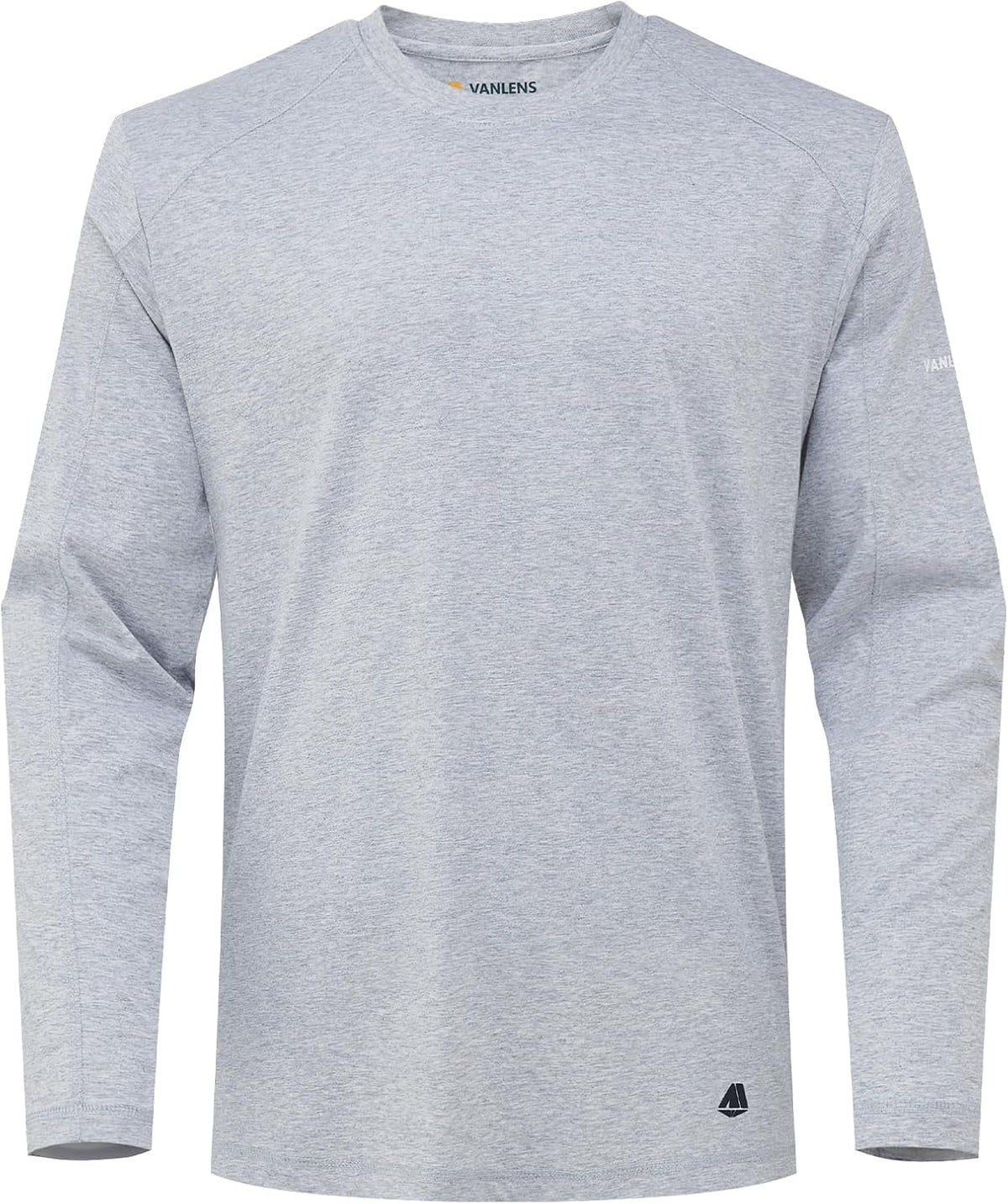 Men's FR Shirts for Summer 4oz Lightweight Crew Long Sleeve CAT1 - Heather Light Gray
