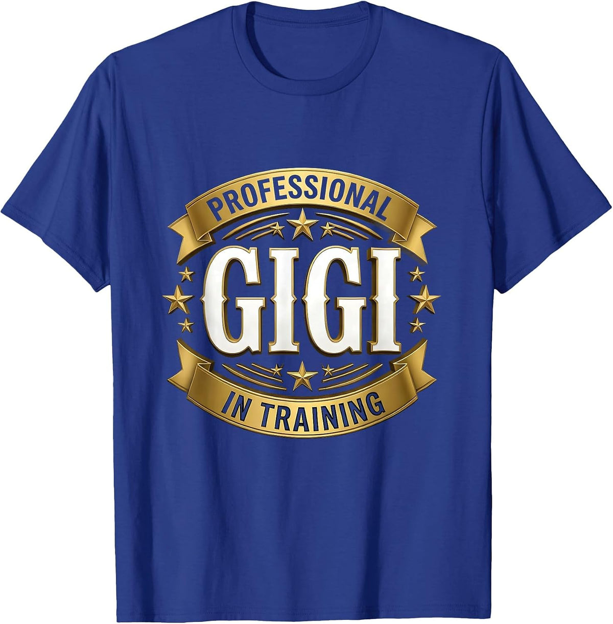 Men's Professional Gigi In Training Grandma Design T-Shirt - Royal Blue