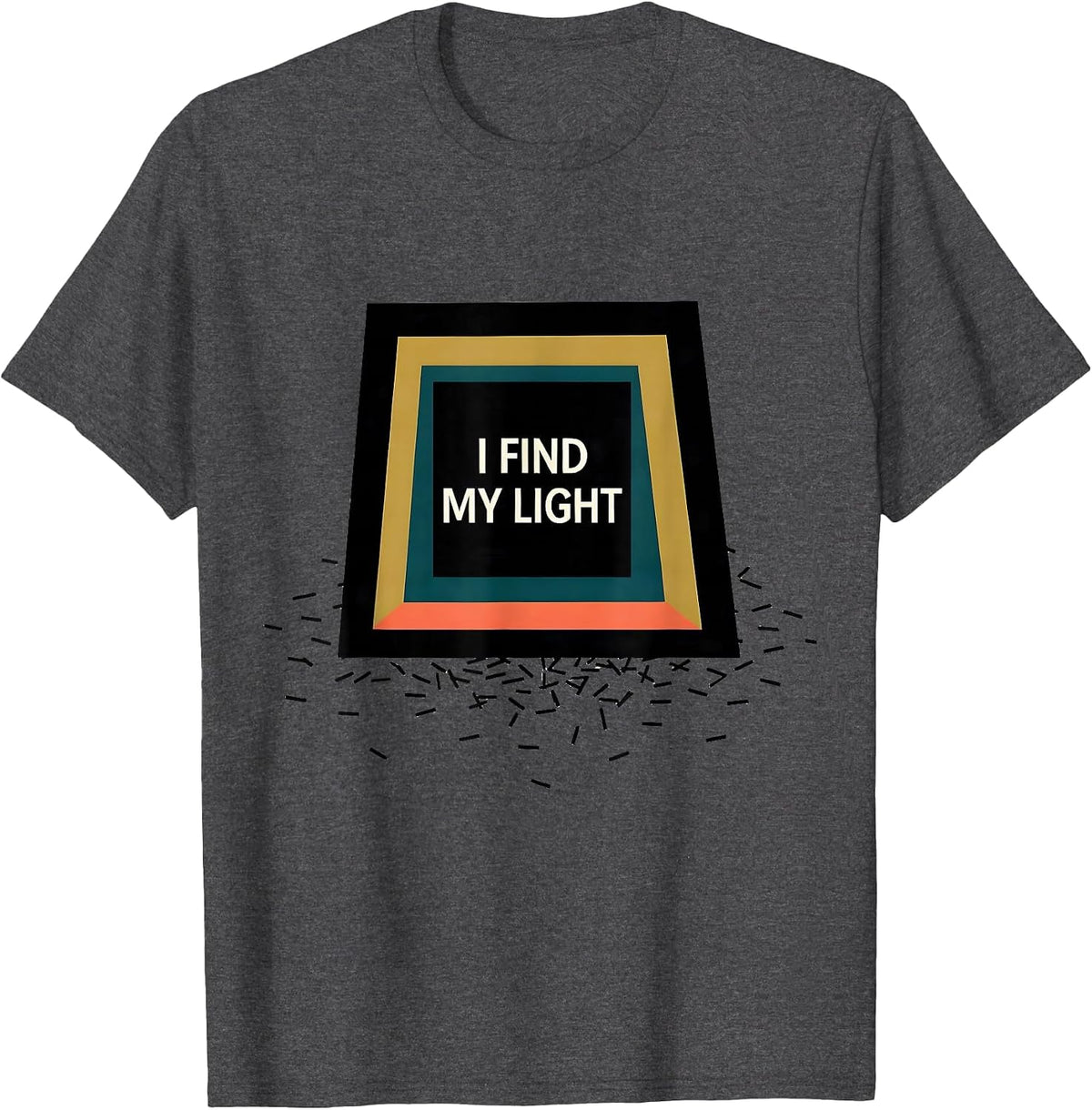 I Find My Light Editorial Conceptual Theater Kid Musical T-Shirt - Dark Heather Grey
