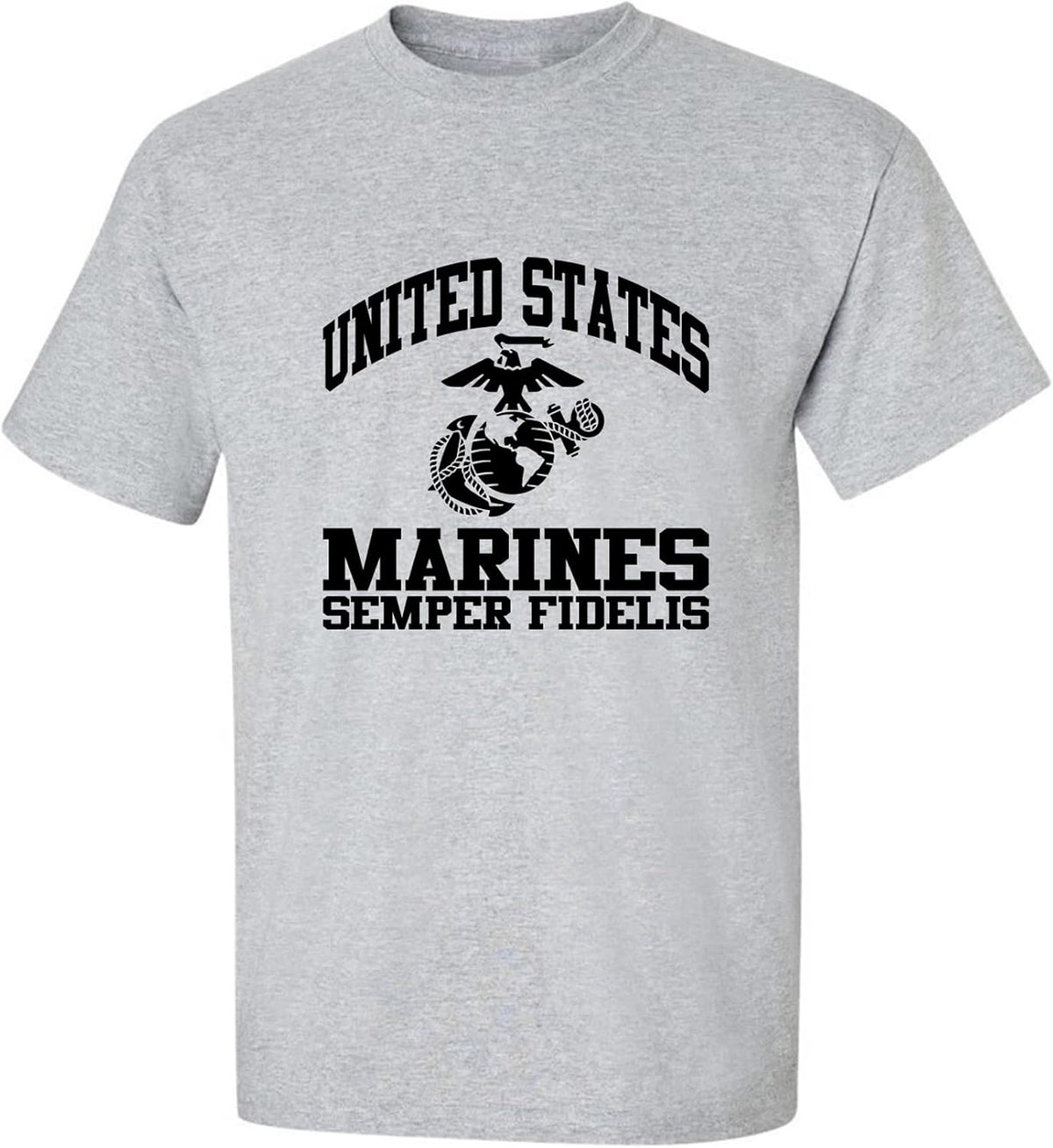 zerogravitee US Marines Semper Fidelis Adult Short Sleeve T-Shirt - Sport Grey