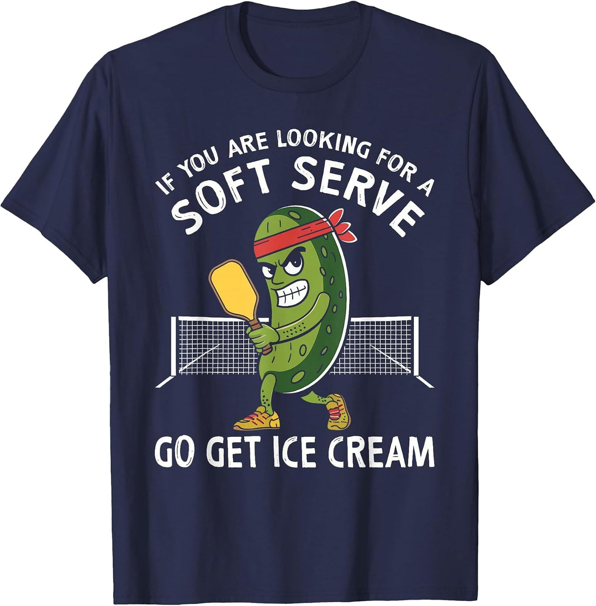 If You are Looking for A Soft Serve Go Get Ice Cream Humor T-Shirt - Navy Blue