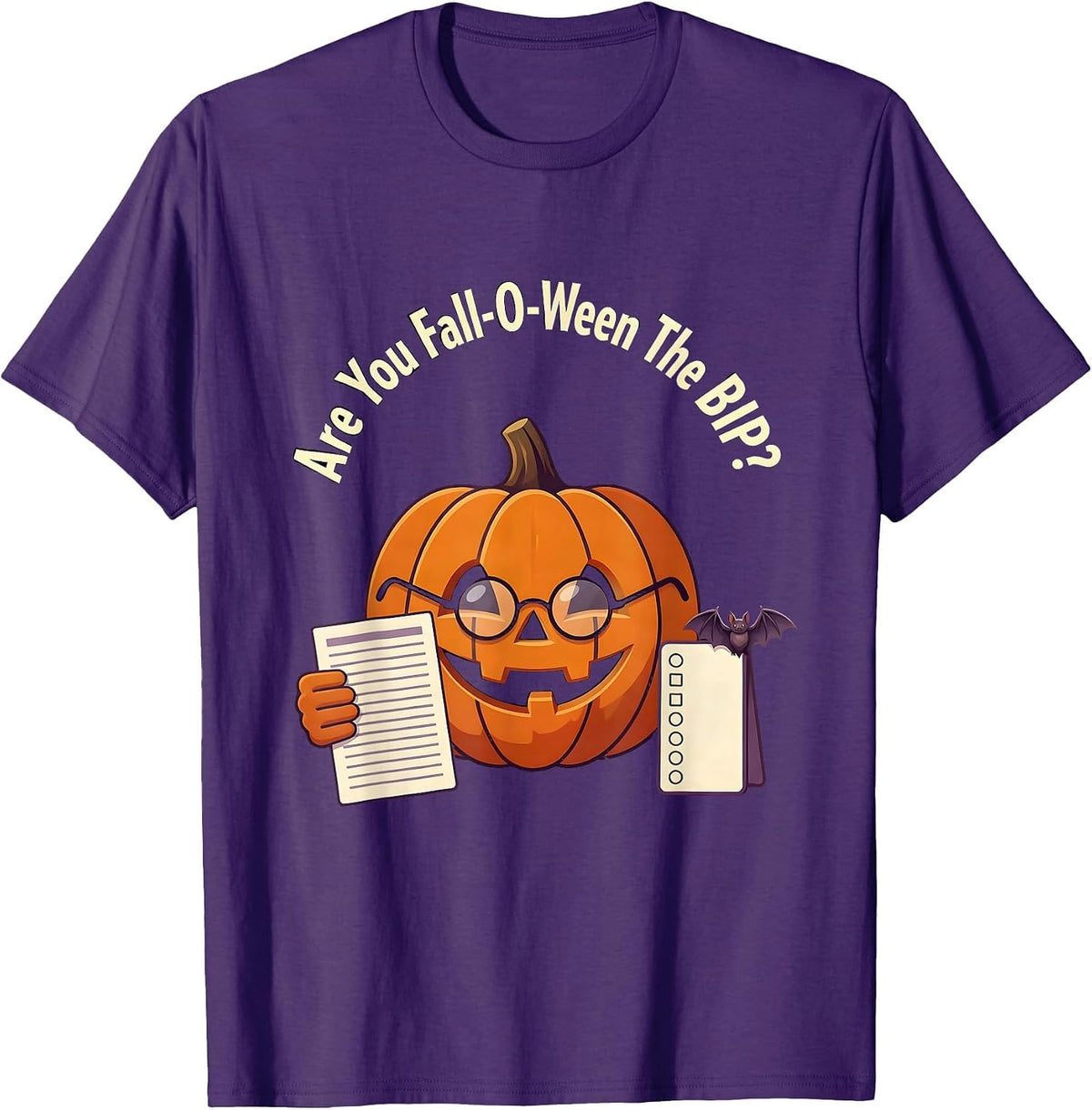 Are You Fall-O-Ween The BIP Funny Teacher Halloween T-Shirt - Purple