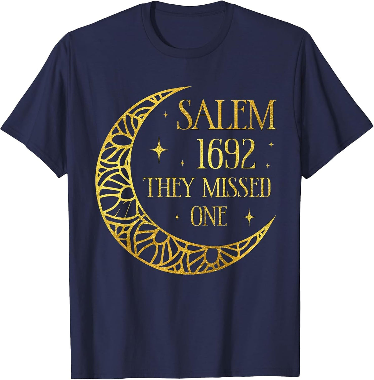 Salem 1962 You Missed One Halloween Feminist Witch Trials T-Shirt - Navy Blue