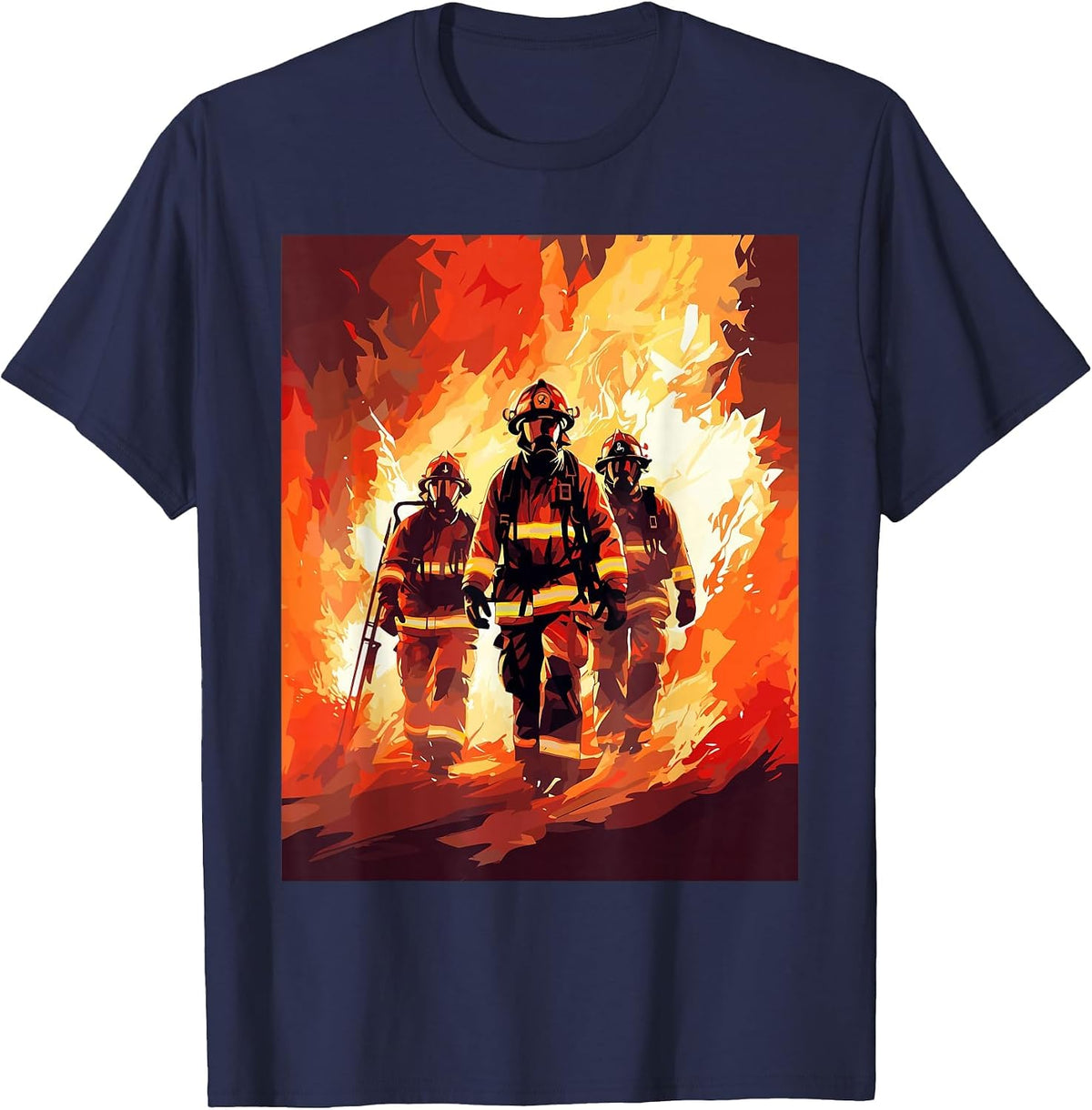 Firefighter Squad - Firefighter & Fireman T-Shirt - Navy Blue