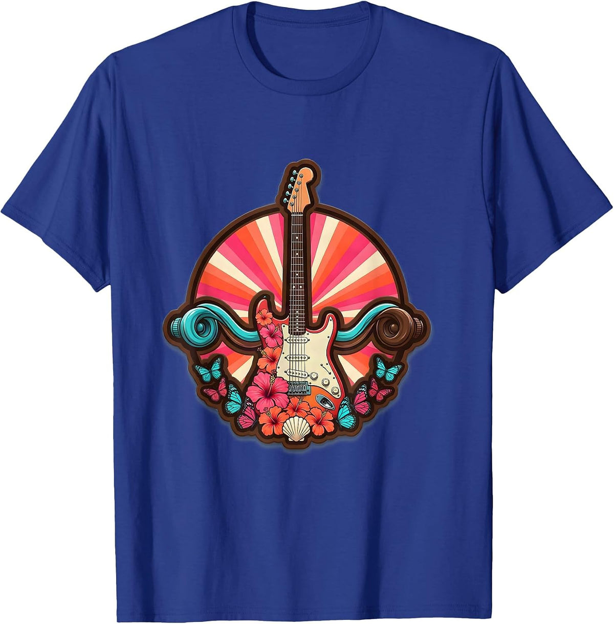 Men's 2000s Garage Band Kids Jamming in Basement T-Shirt - Royal Blue