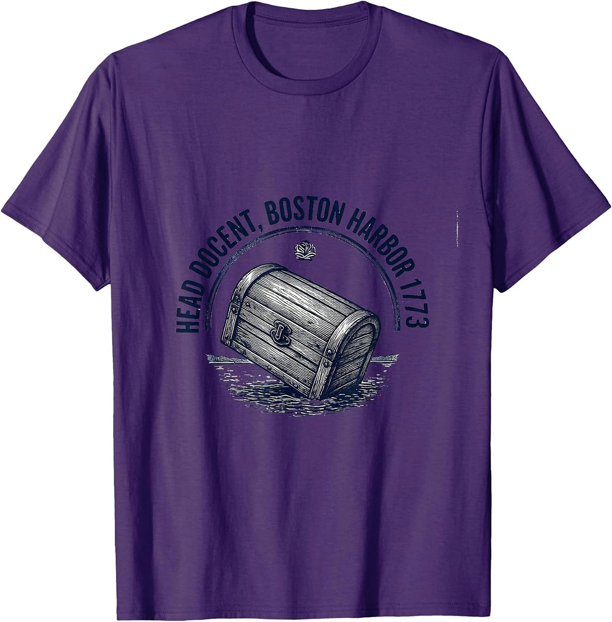 Head Docent, Boston Harbor 1773 Funny History Teacher 4th T-Shirt - Purple