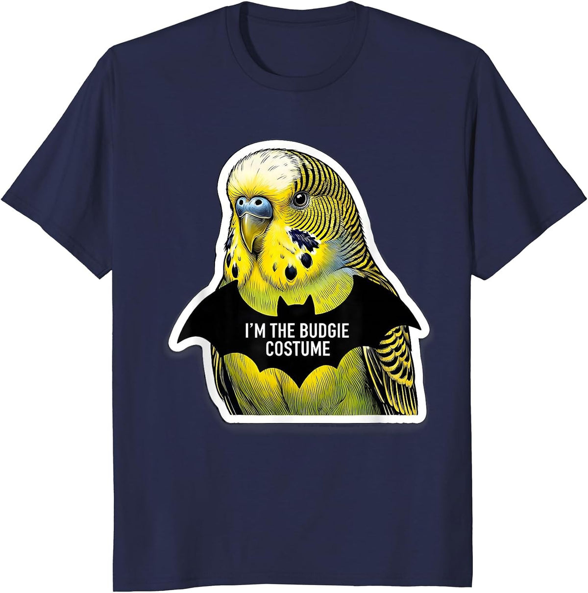 Men's I'm The Budgie Costume Funny Bird Lover Halloween Party T-Shirt - Navy Blue