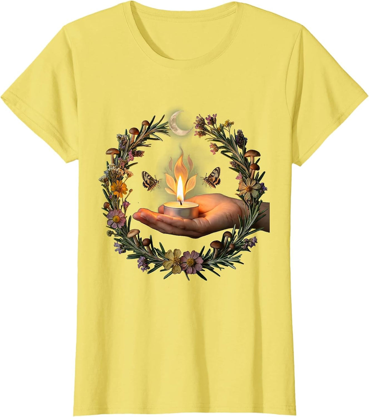 School Counselor Guiding Light Torch Design T-Shirt - Lemon Yellow