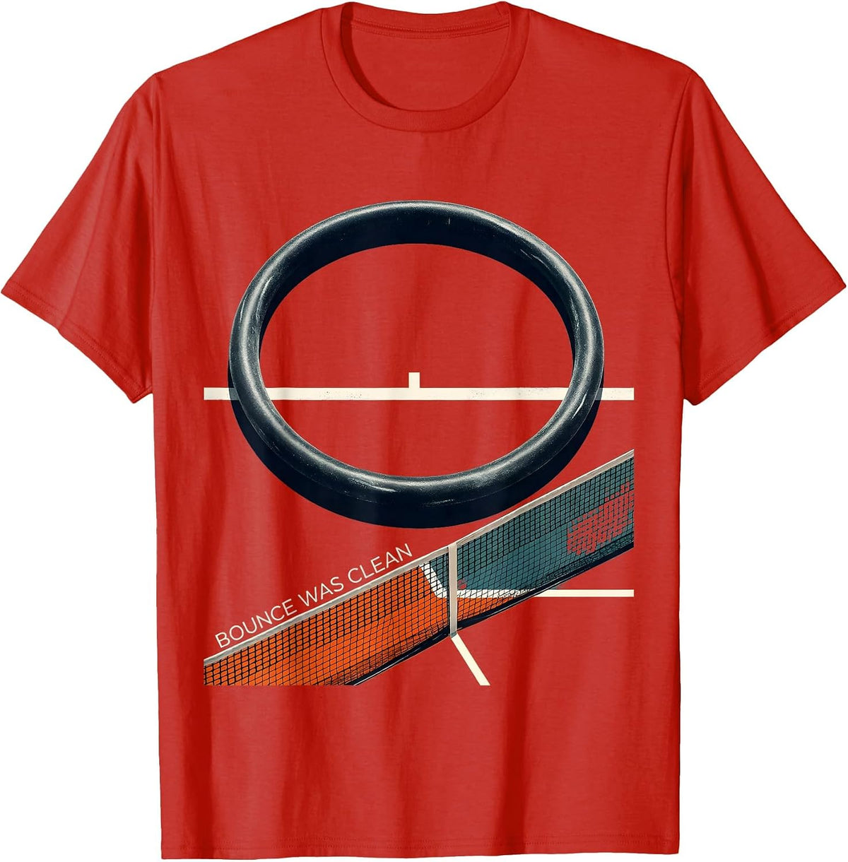 Men's Bounce Was Clean Funny Tennis Player Humor Gift T-Shirt - Red