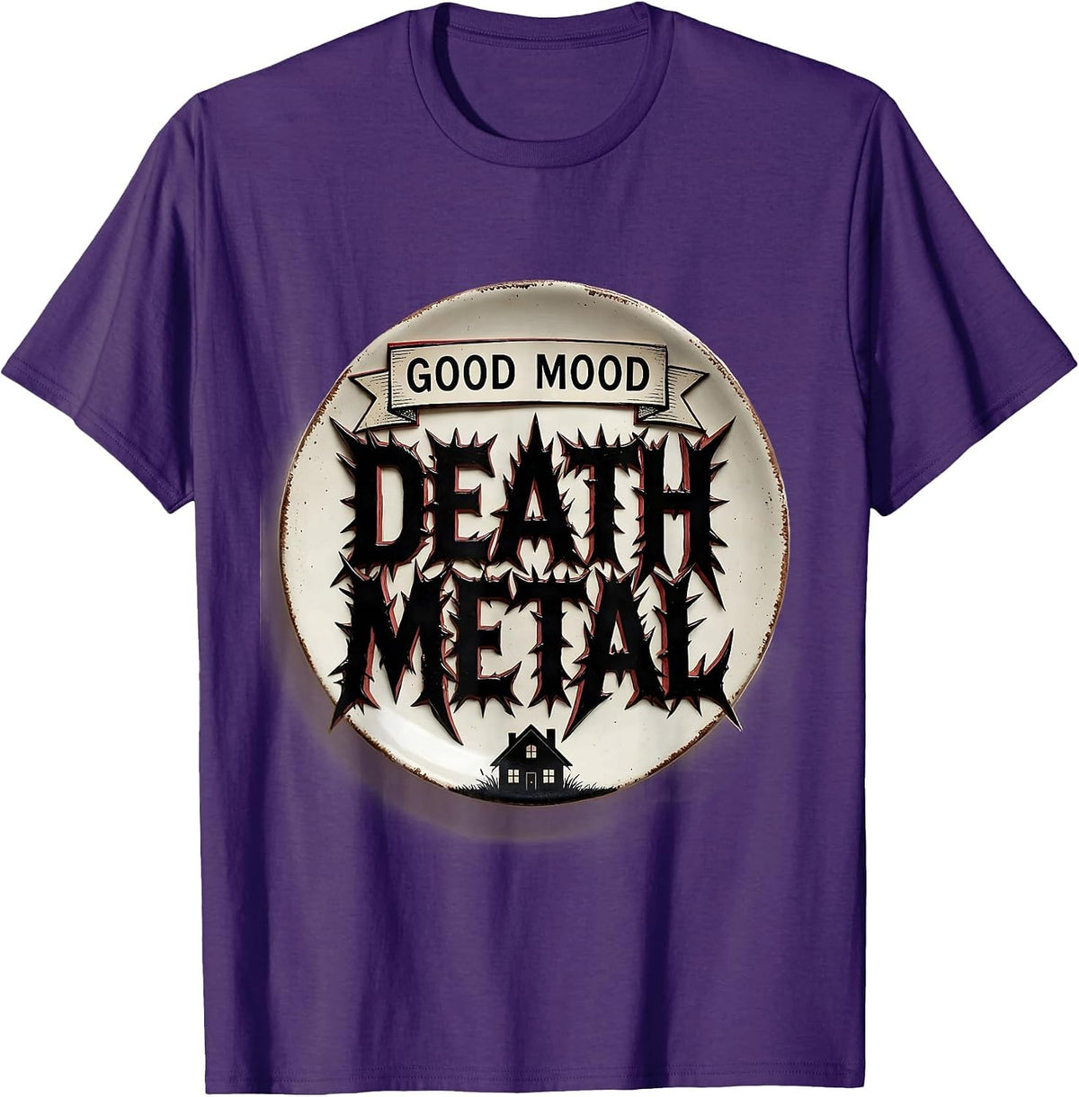 Good Mood Death Metal Funny Heavy Metal Fan Metalhead T-Shirt - Purple